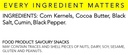 Salt & Pepper Popcorn Mix (1 pack makes one Large tub of popcorn)