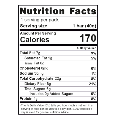 Prune Parador Fruit and Nut Breakfast Granola Bar