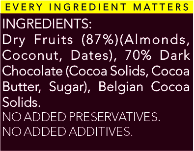 Coconutty - Chocolate Chip Brownie (Dry Fruit Bar)