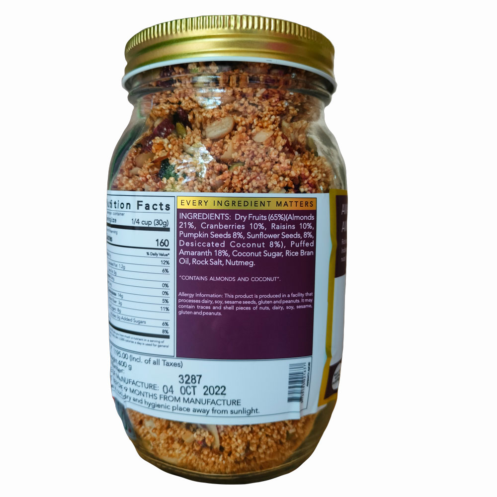 Amaranth Amore Granola